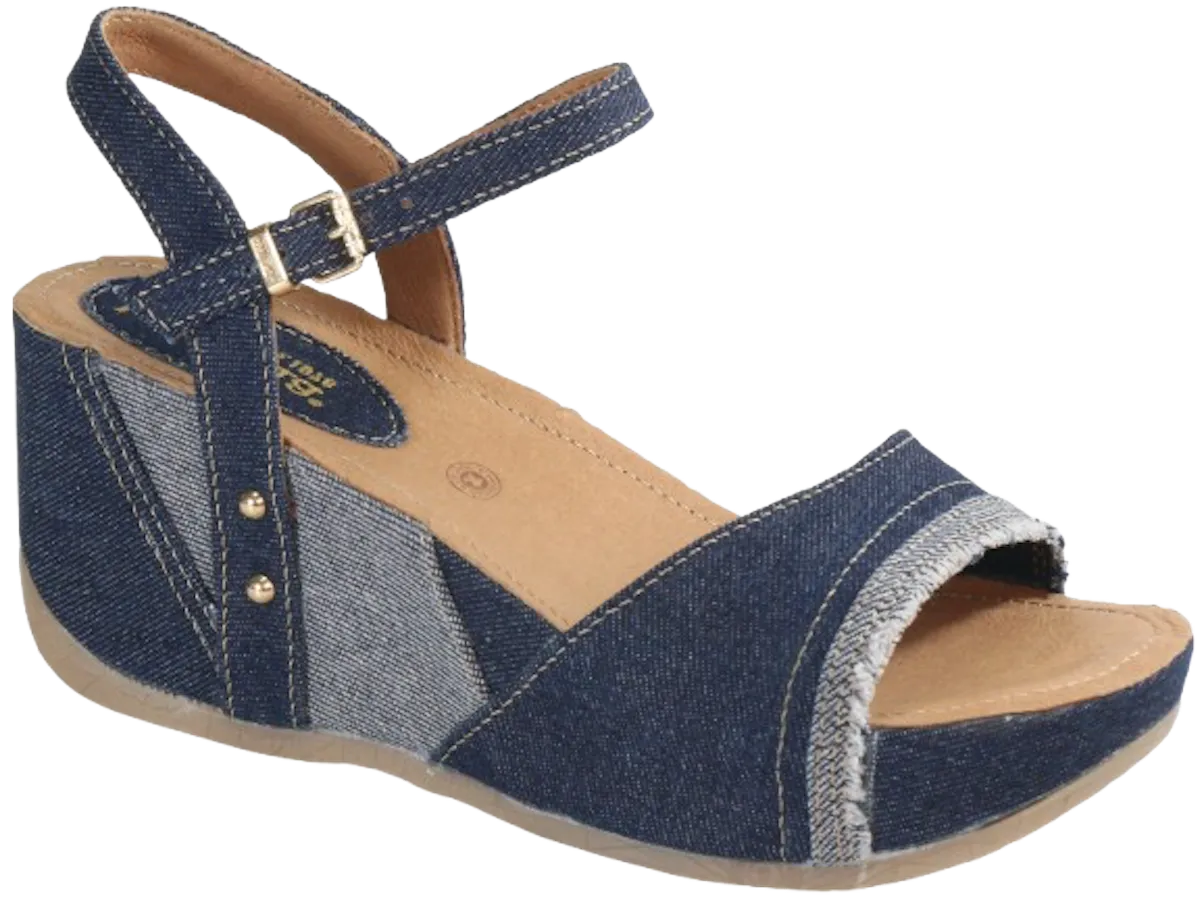 Bussola Denim Ferne Women's Wedge Sandals FERNE-DENIM