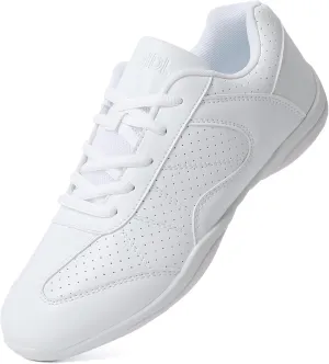 CADIDL Cheer Shoes for Women White Cheerleading Athletic Dance Shoes Girls Flats Tennis Walking Sneakers