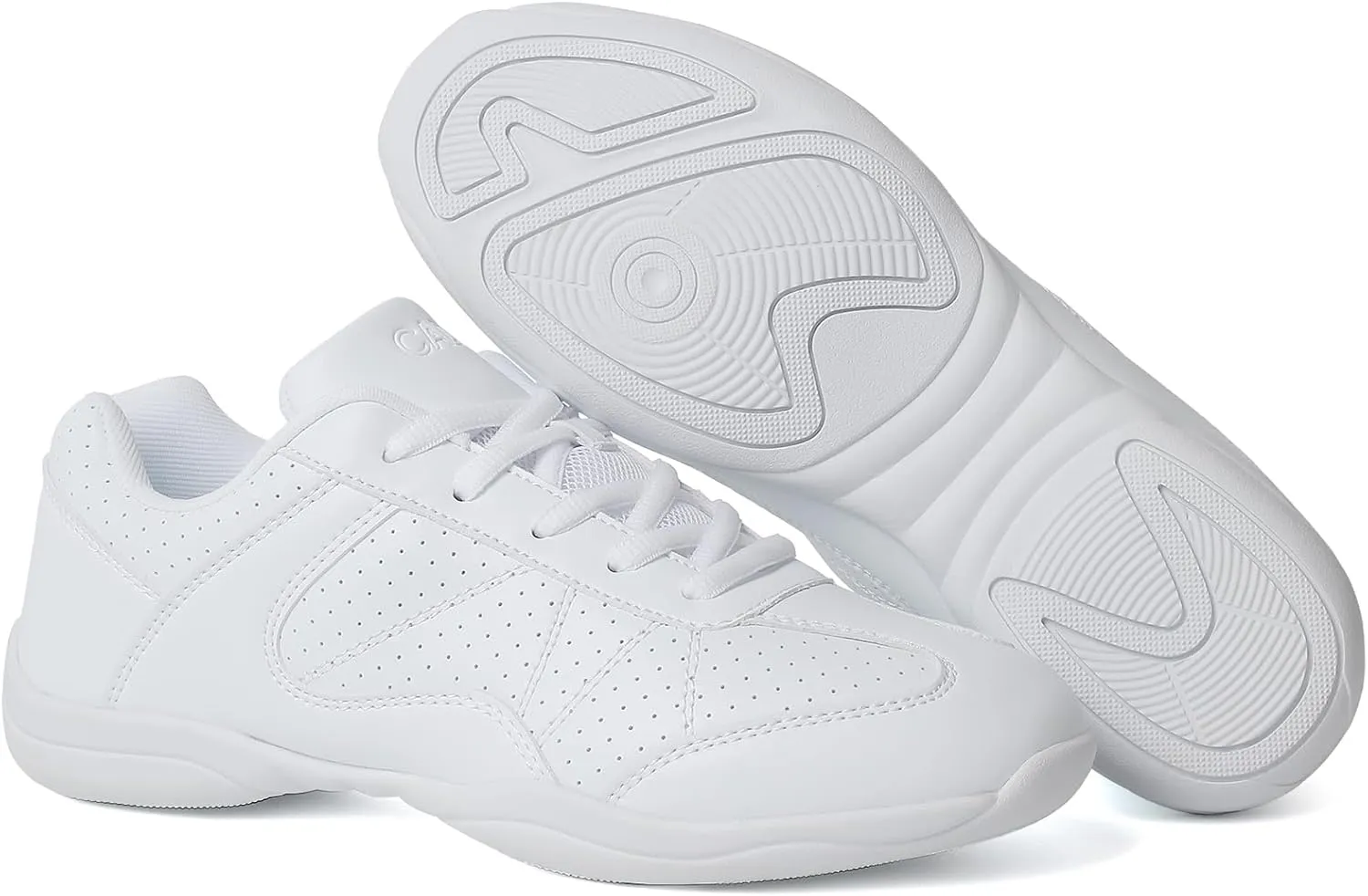 CADIDL Cheer Shoes for Women White Cheerleading Athletic Dance Shoes Girls Flats Tennis Walking Sneakers