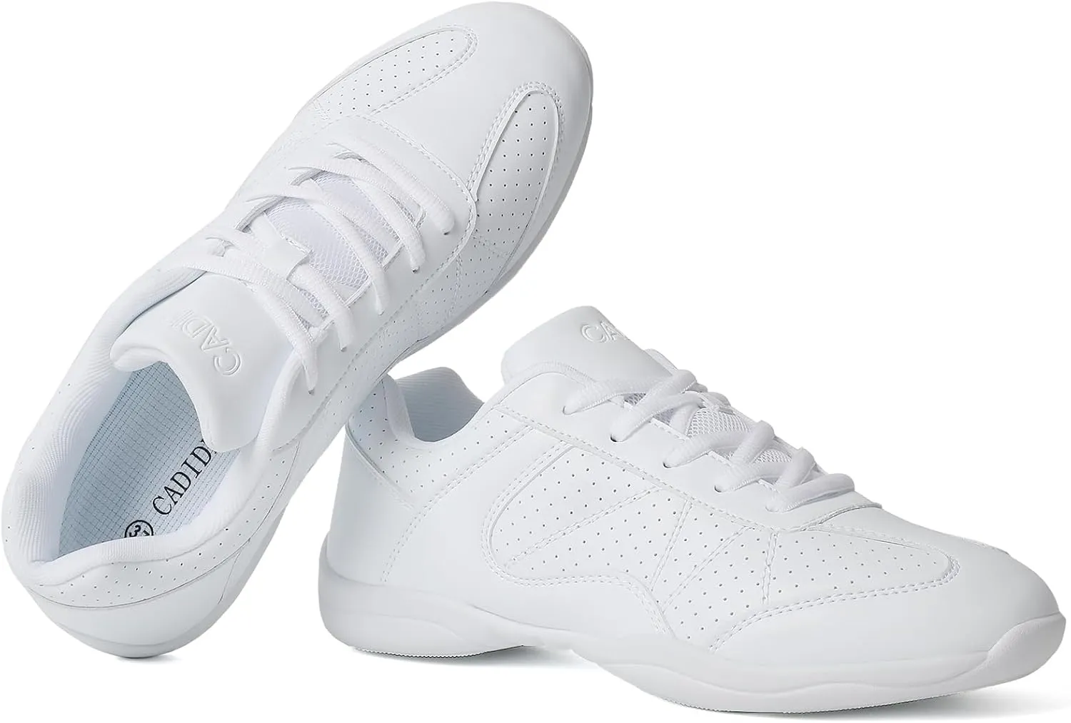 CADIDL Cheer Shoes for Women White Cheerleading Athletic Dance Shoes Girls Flats Tennis Walking Sneakers