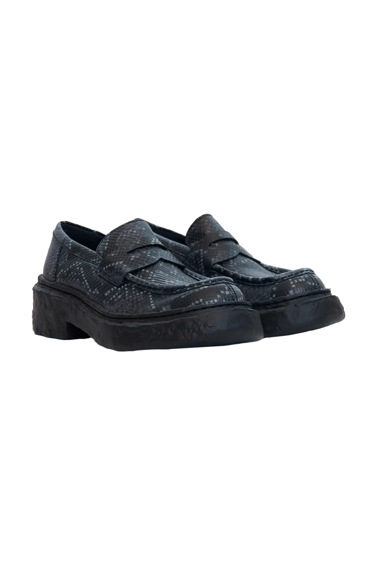 Camper Lab Vamonos Printed Python Loafer Grey