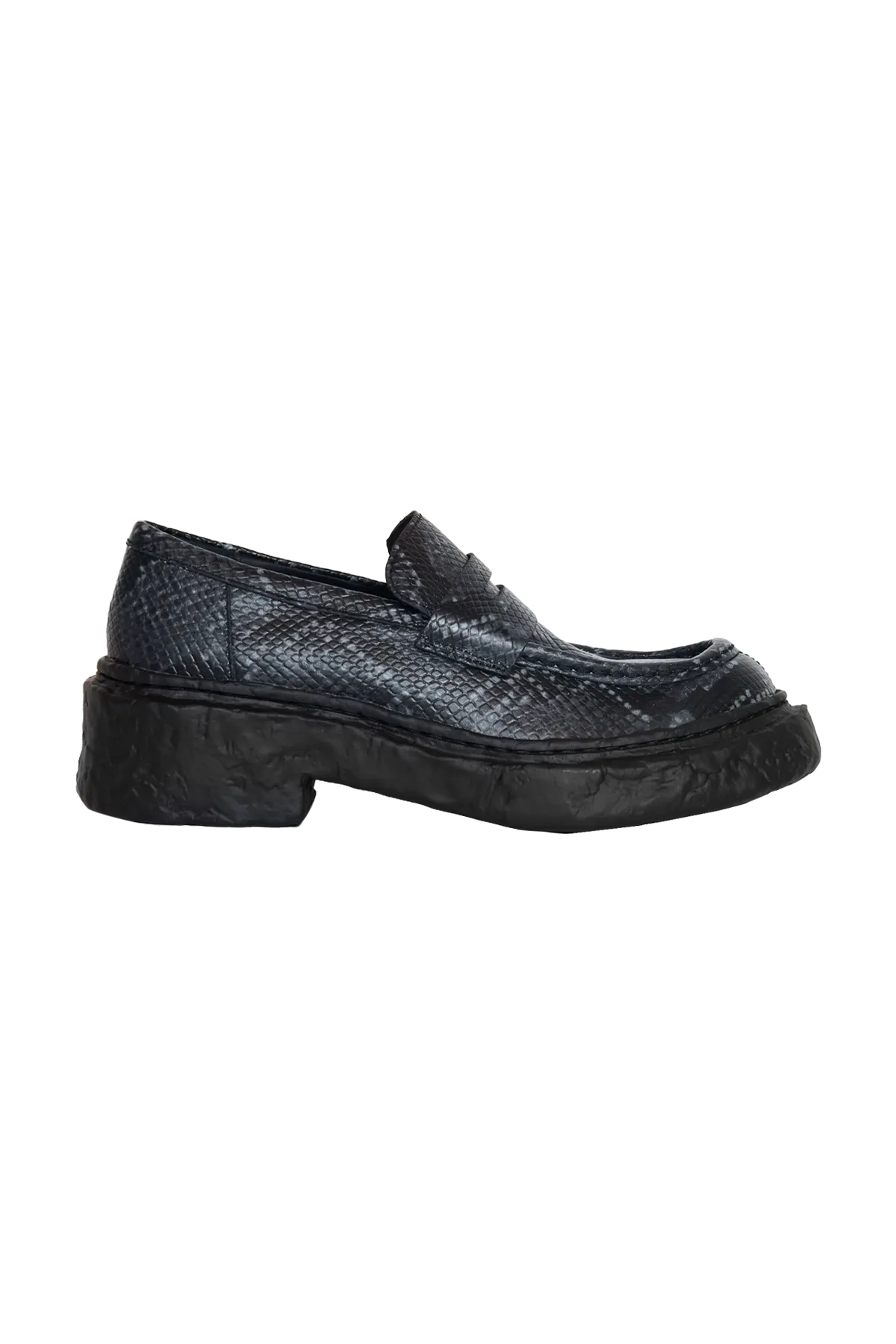 Camper Lab Vamonos Printed Python Loafer Grey