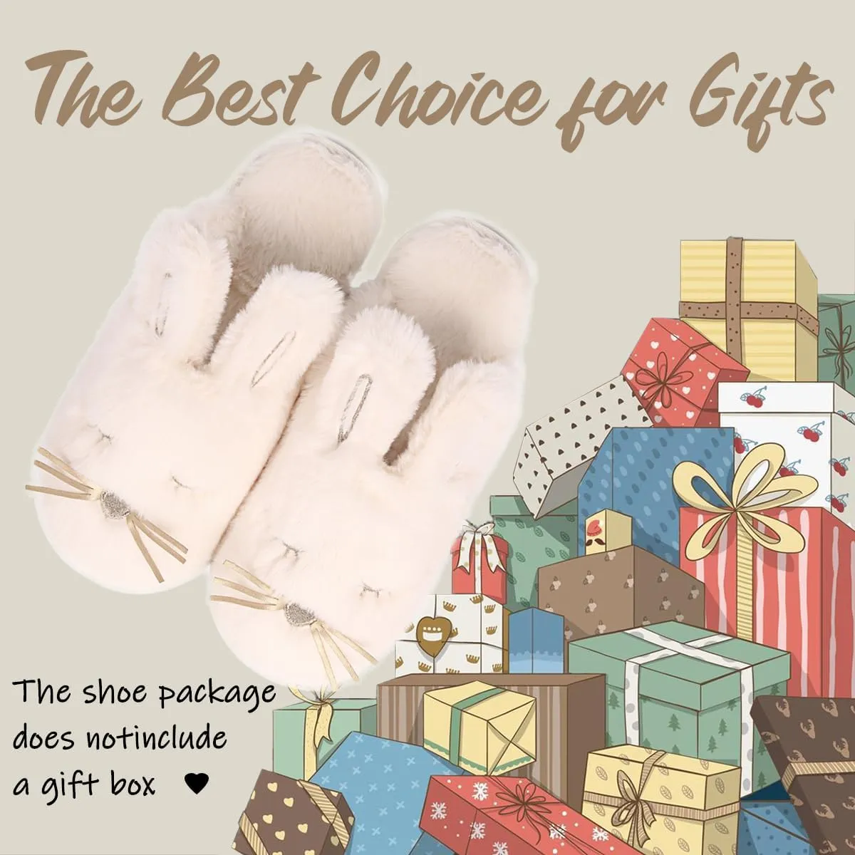 Caramella Bubble Bunny Slippers for Women Fuzzy Cute Animal Memory Foam House Rabbit Slippers Indoor Outdoor