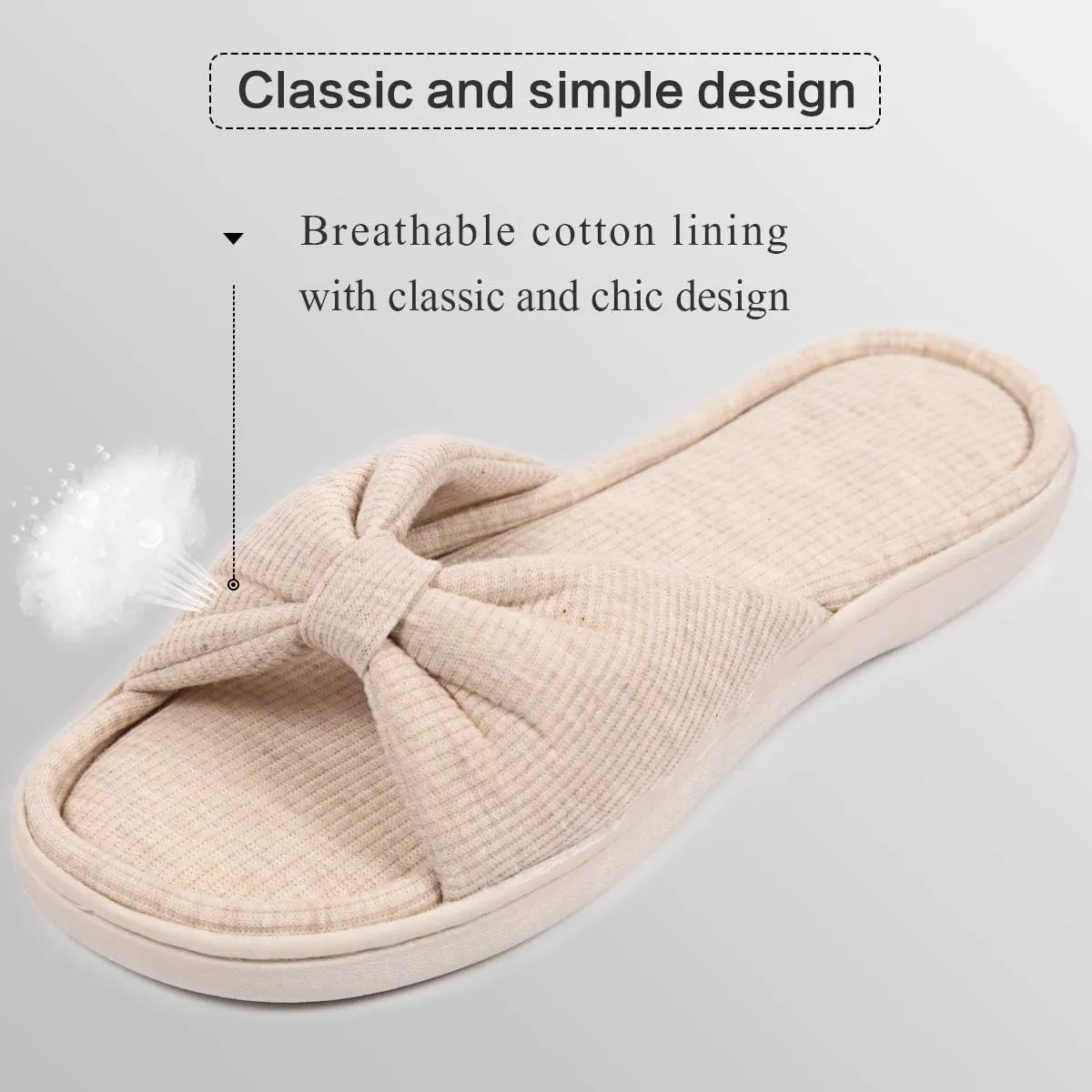 Caramella Bubble Womens Open Toe Summer Bedroom Slippers Memory Foam Sandal Home Ladies Comfy Slippers
