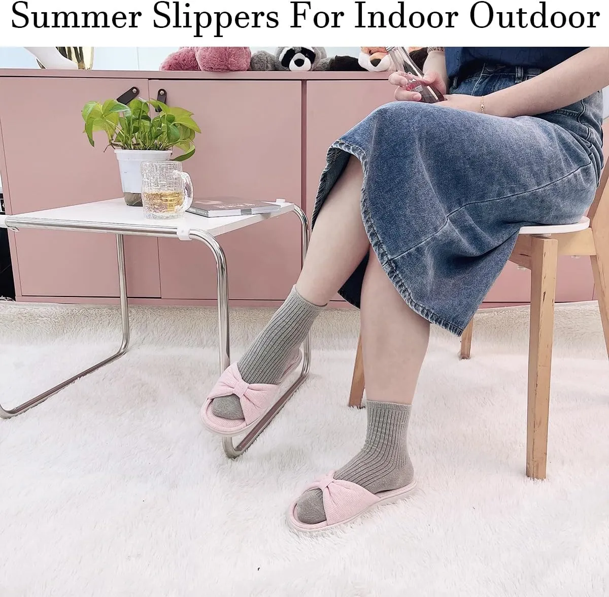 Caramella Bubble Womens Open Toe Summer Bedroom Slippers Memory Foam Sandal Home Ladies Comfy Slippers