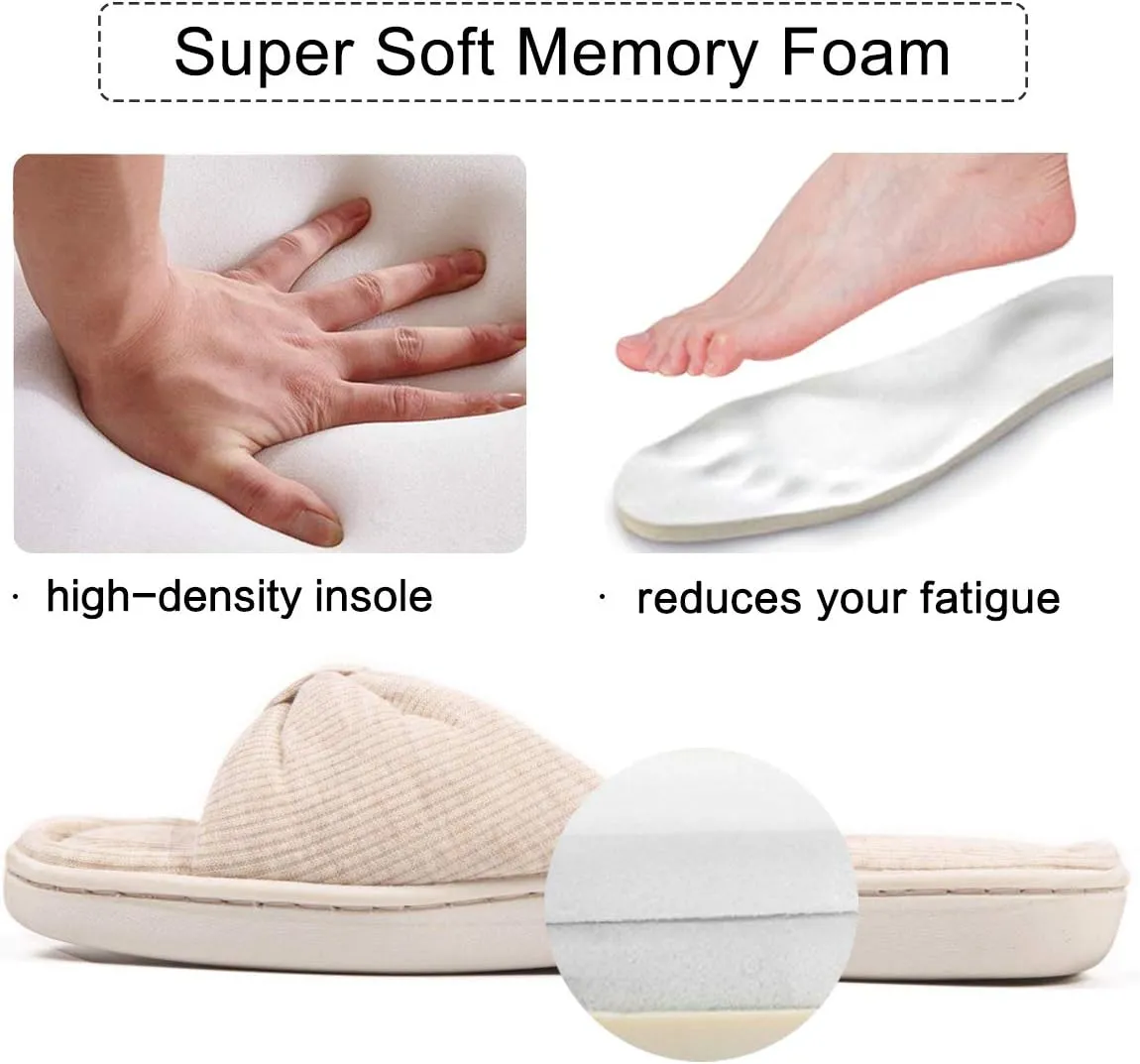 Caramella Bubble Womens Open Toe Summer Bedroom Slippers Memory Foam Sandal Home Ladies Comfy Slippers