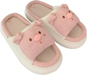 CEINOM Cartoon Pig Slippers Women Kawaii House Slippers Cute Slippers for Women Men Home Floor Slipper indoor