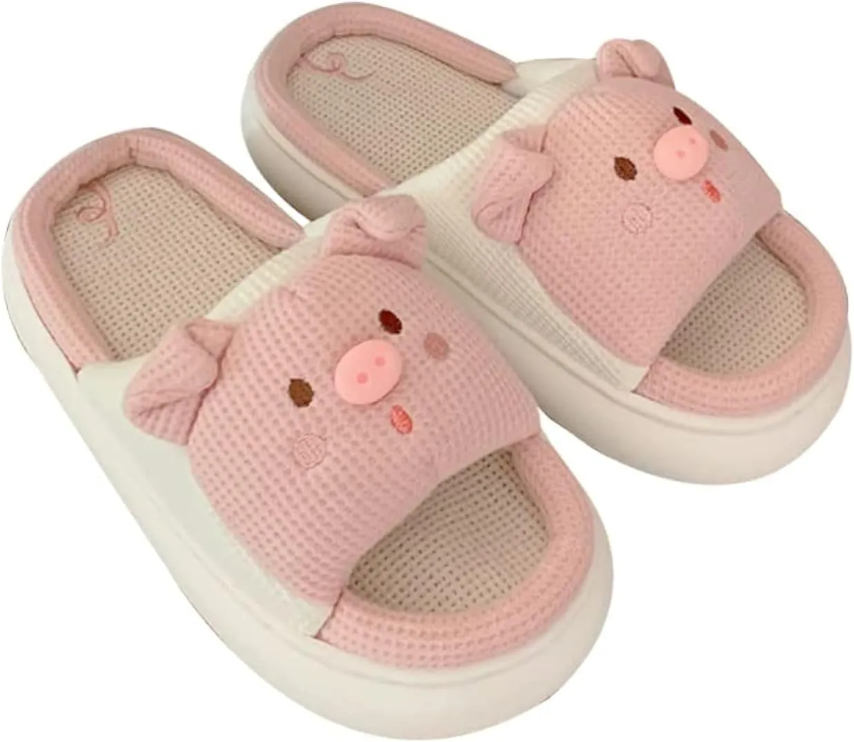 CEINOM Cartoon Pig Slippers Women Kawaii House Slippers Cute Slippers for Women Men Home Floor Slipper indoor