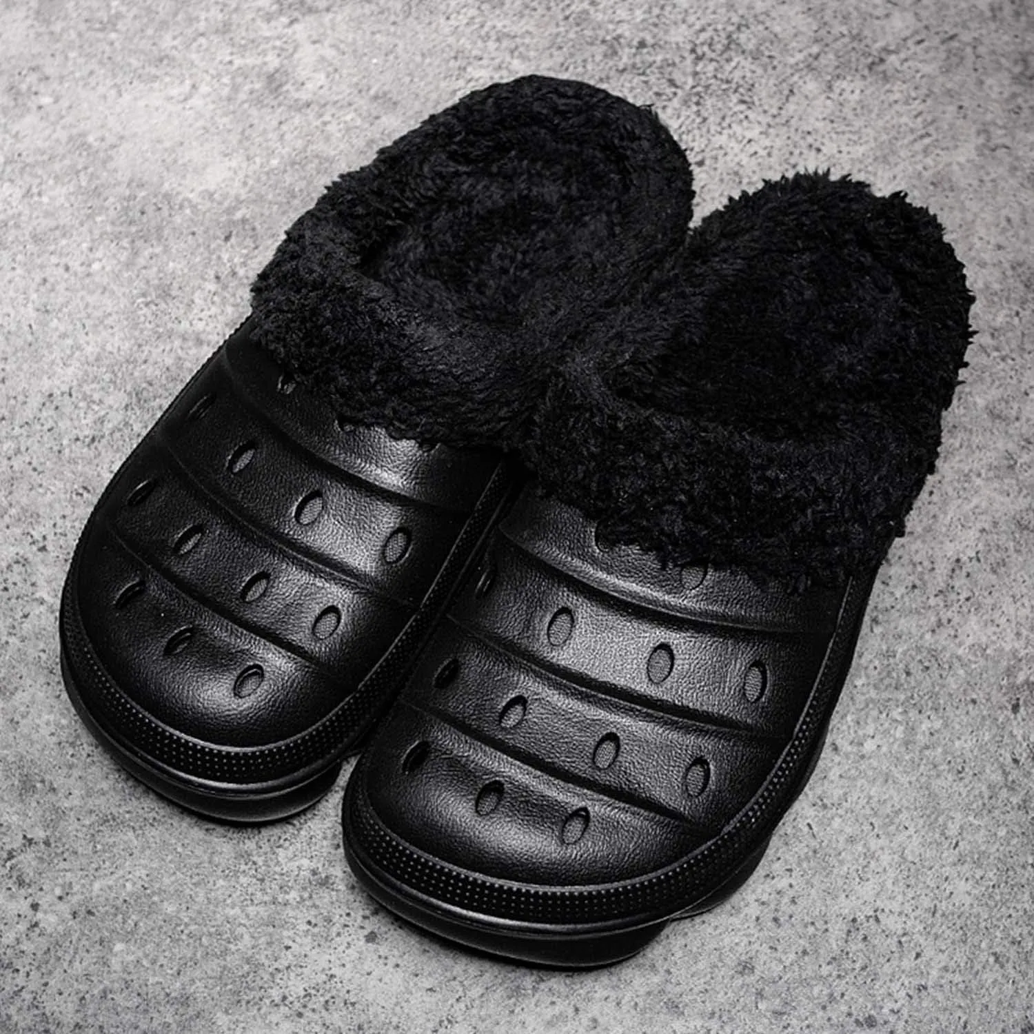 CERYTHRINA Mens Womens Lined Clogs Breathable House Slippers Warm Lining Indoor Outdoor Garden Clog Winter Slippers Home Footwear