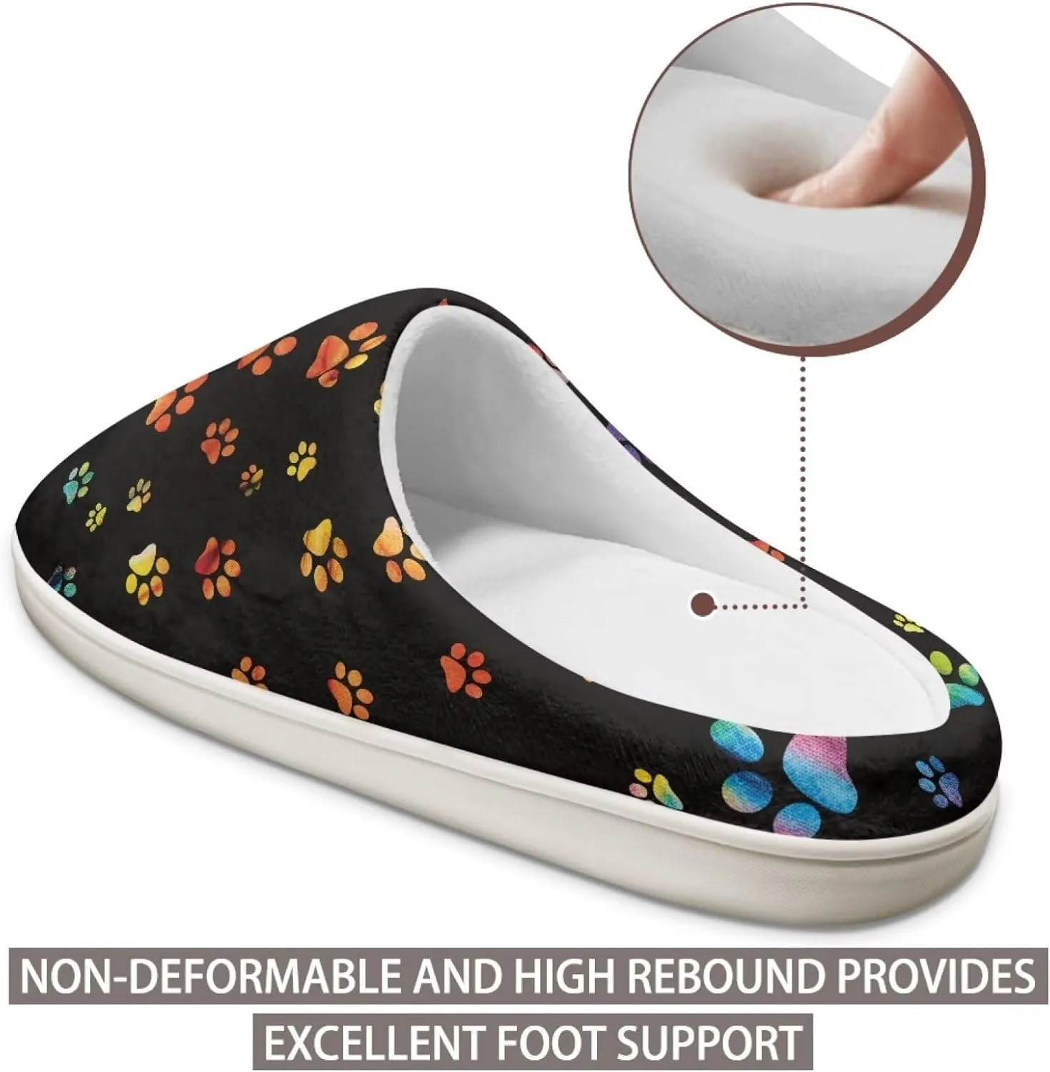 chaqlin Dog House Slipper Fuzzy Sandals Furry Womens Bedroom Flannel Fur Lined Anti Skid Thick Sole Slippers Outdoor
