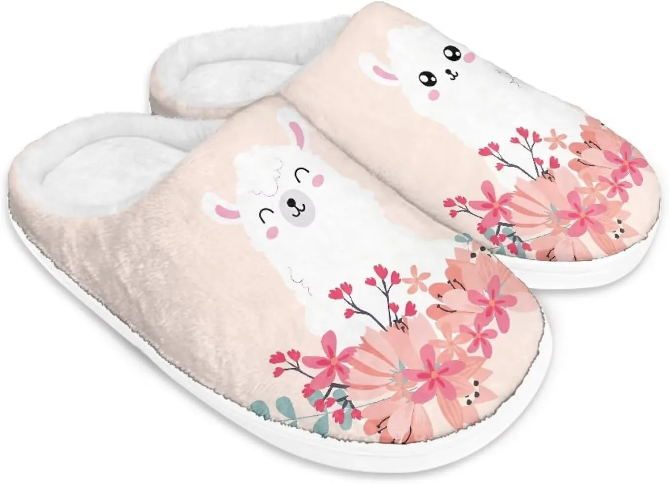 chaqlin Fuzzy House Slipper Womens Memory Foam Flat Heels Slippers for Causal Bedroom Walking with Flat Heels Causal Outdoor Indoor Shoes