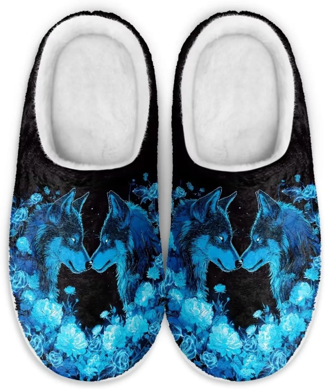 chaqlin Fuzzy House Slipper Womens Memory Foam Flat Heels Slippers for Causal Bedroom Walking with Flat Heels Causal Outdoor Indoor Shoes