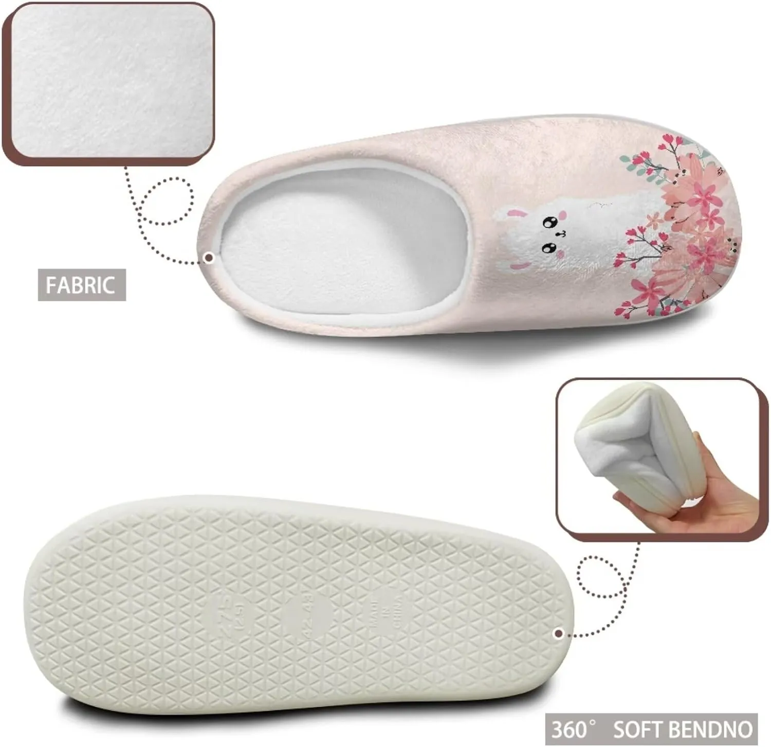 chaqlin Fuzzy House Slipper Womens Memory Foam Flat Heels Slippers for Causal Bedroom Walking with Flat Heels Causal Outdoor Indoor Shoes