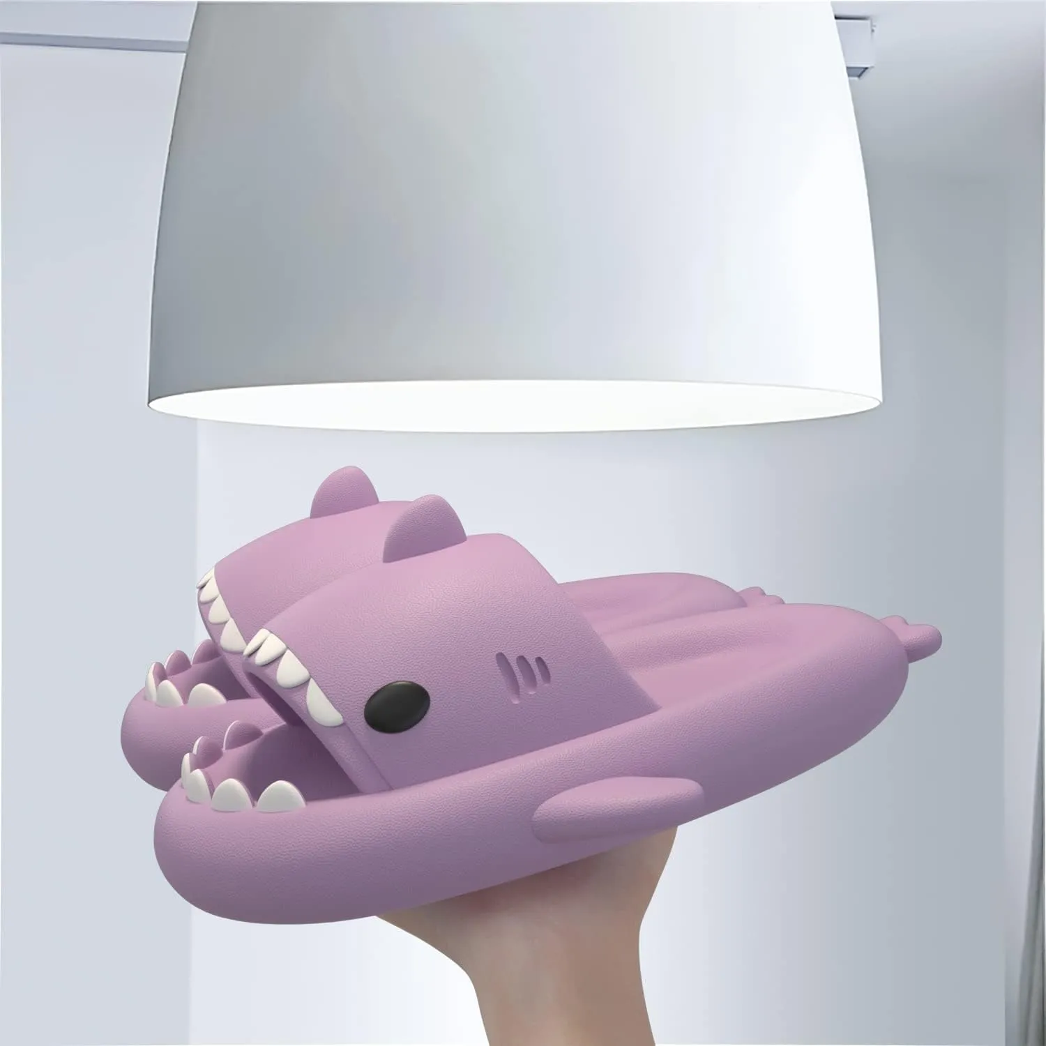 ChayChax Boys Girl Cloud Shark Slides Non-Slip Novelty Open Toe Sandals Extremely Comfy Cushioned Thick Sole Cute Cartoon Shower Slippers Indoor & Outdoor