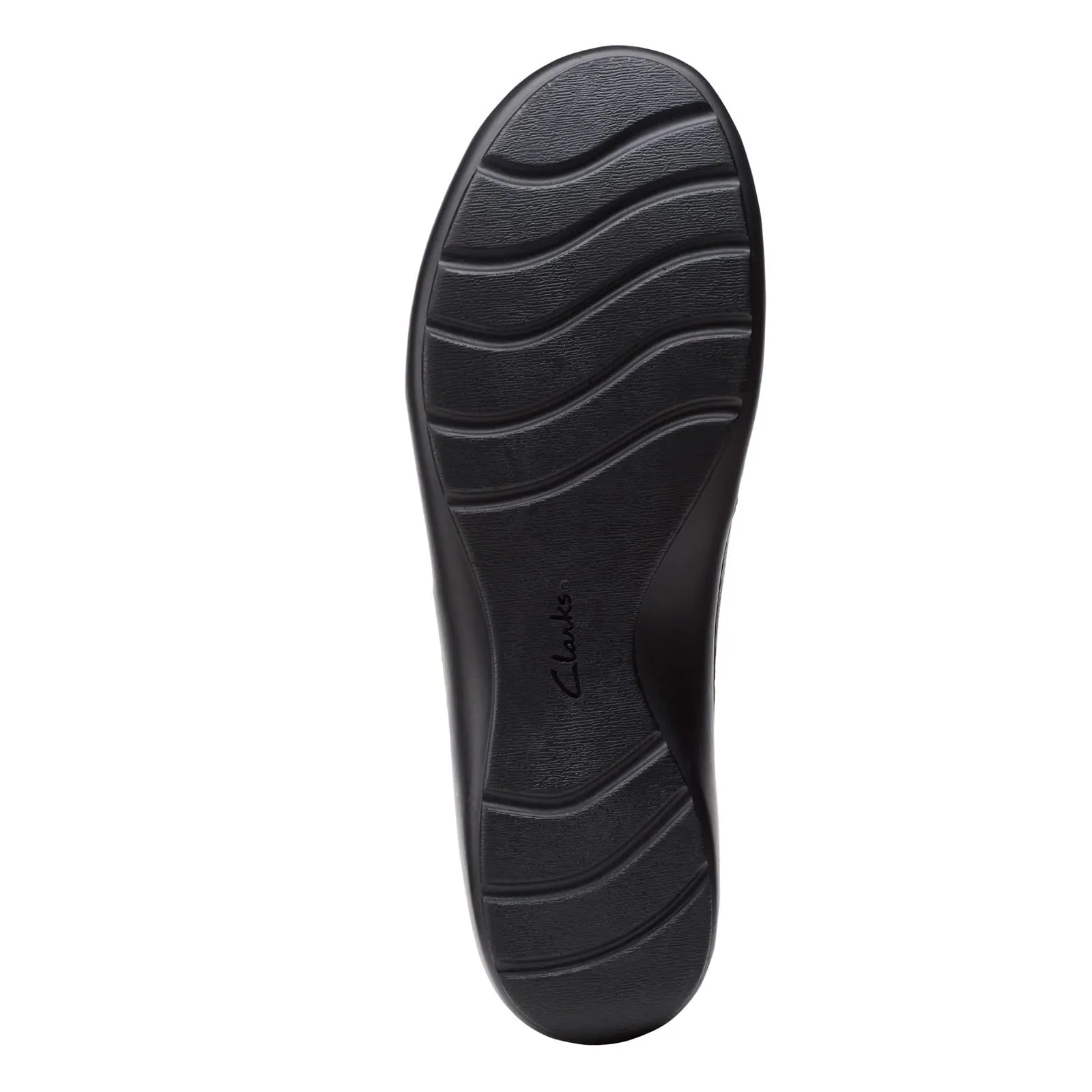 Clarks Women's Cora Poppy Loafer, Black Tumbled, 10