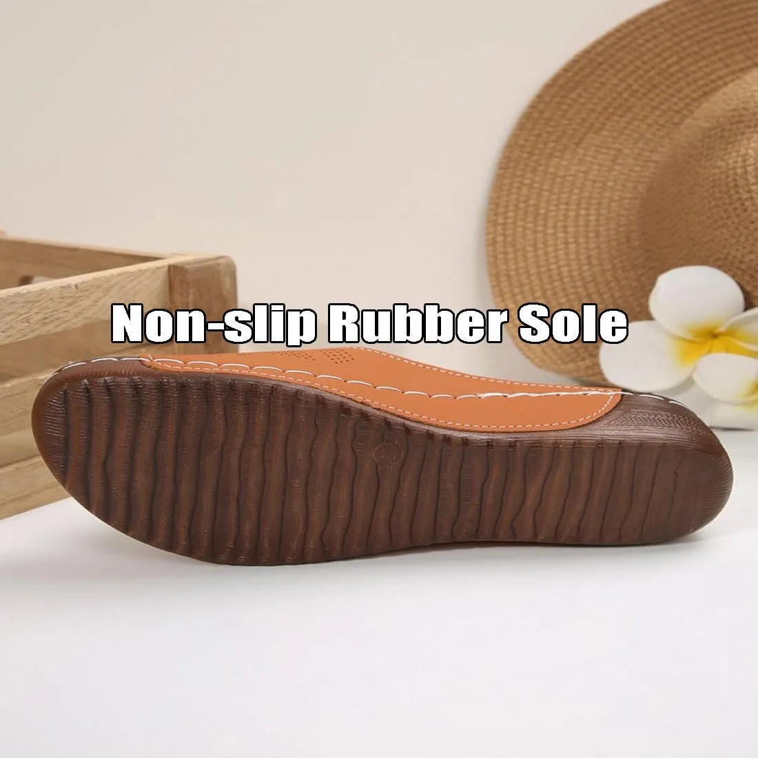Comfortable Non-slip Solid Color Open-toe Wedge Sandals for Women, Summer Breathable Lightweight Arch Support Slippers