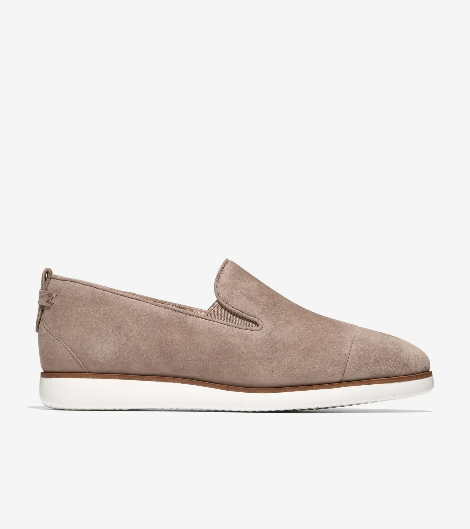 Connected Grand Slip Ambition Flats Irish One-touch operation Haan Toe On Cole Coffee/Ivory Loafers Pointed