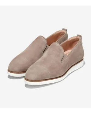 Connected Grand Slip Ambition Flats Irish One-touch operation Haan Toe On Cole Coffee/Ivory Loafers Pointed