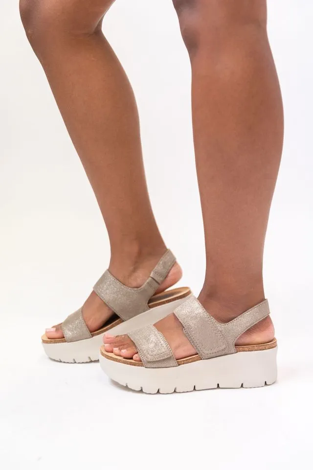 Cork Silver Flatform Sandal