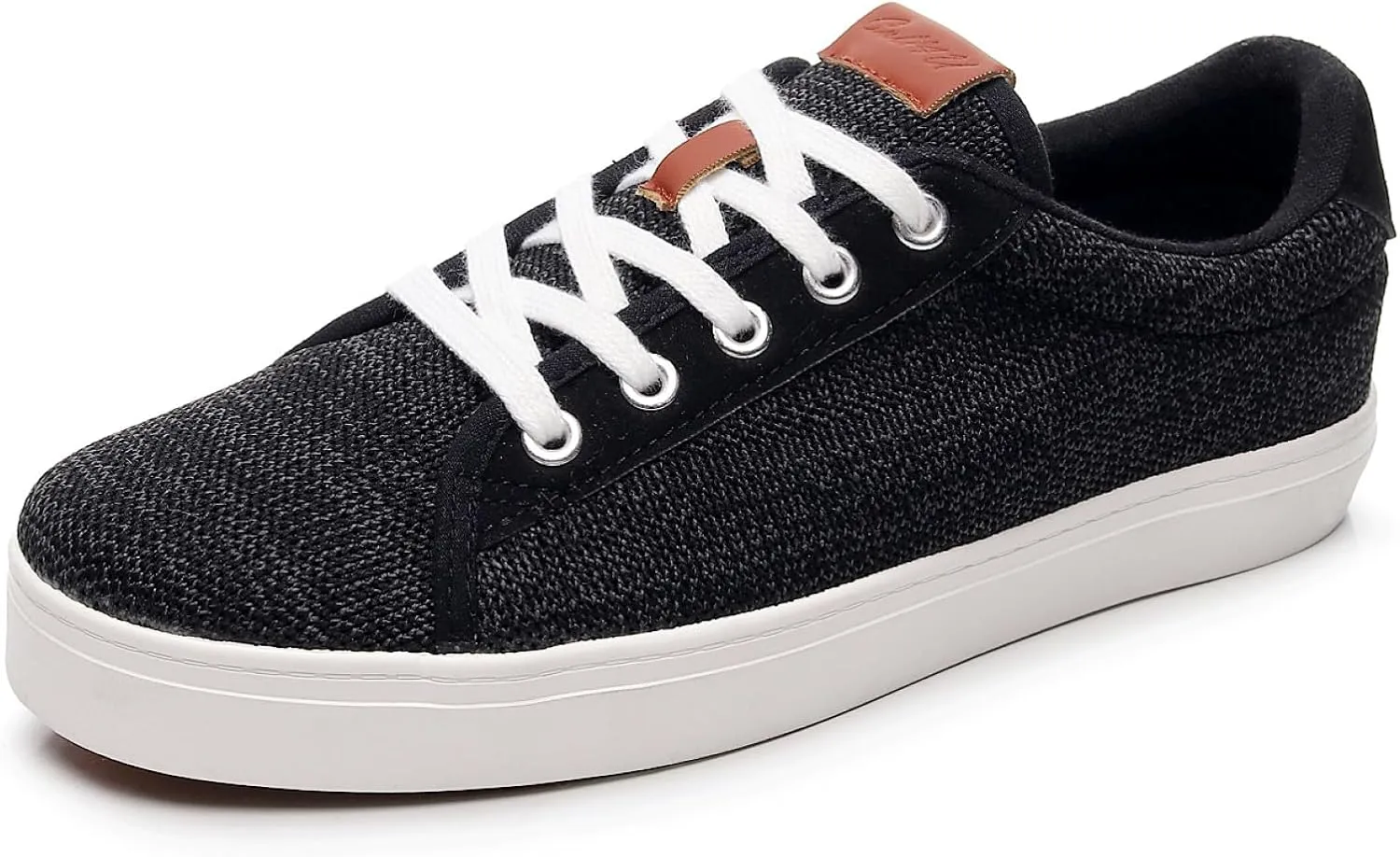 Cull4U Women's Flexible Knitting Low-Top Sneaker Shoe (5 M US,Black)