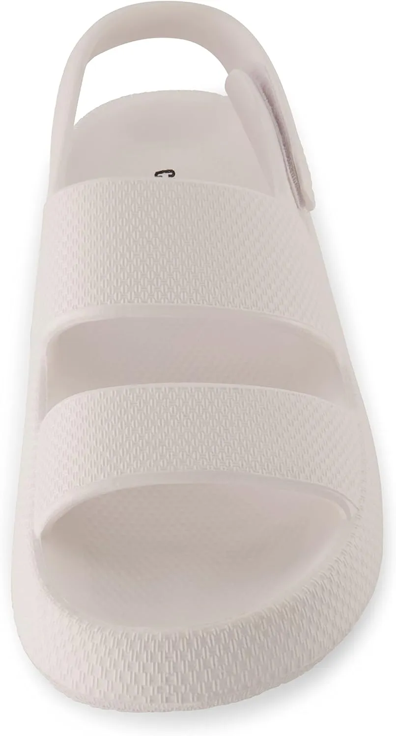 CUSHIONAIRE Women's Fuji sandal with adjustable strap and  Comfort