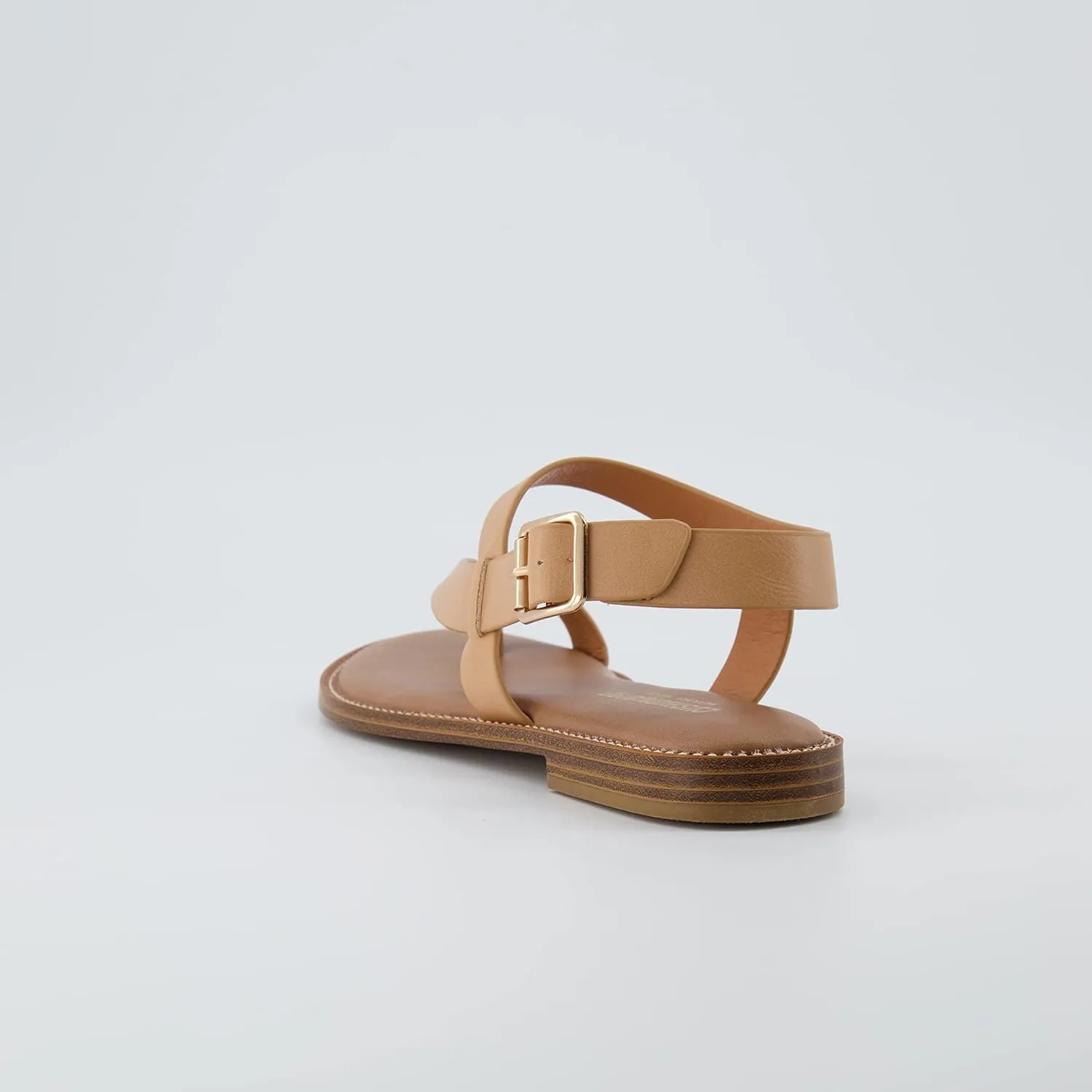 CUSHIONAIRE Women's Lennox toe loop sandal  Memory Foam, Wide Widths Available