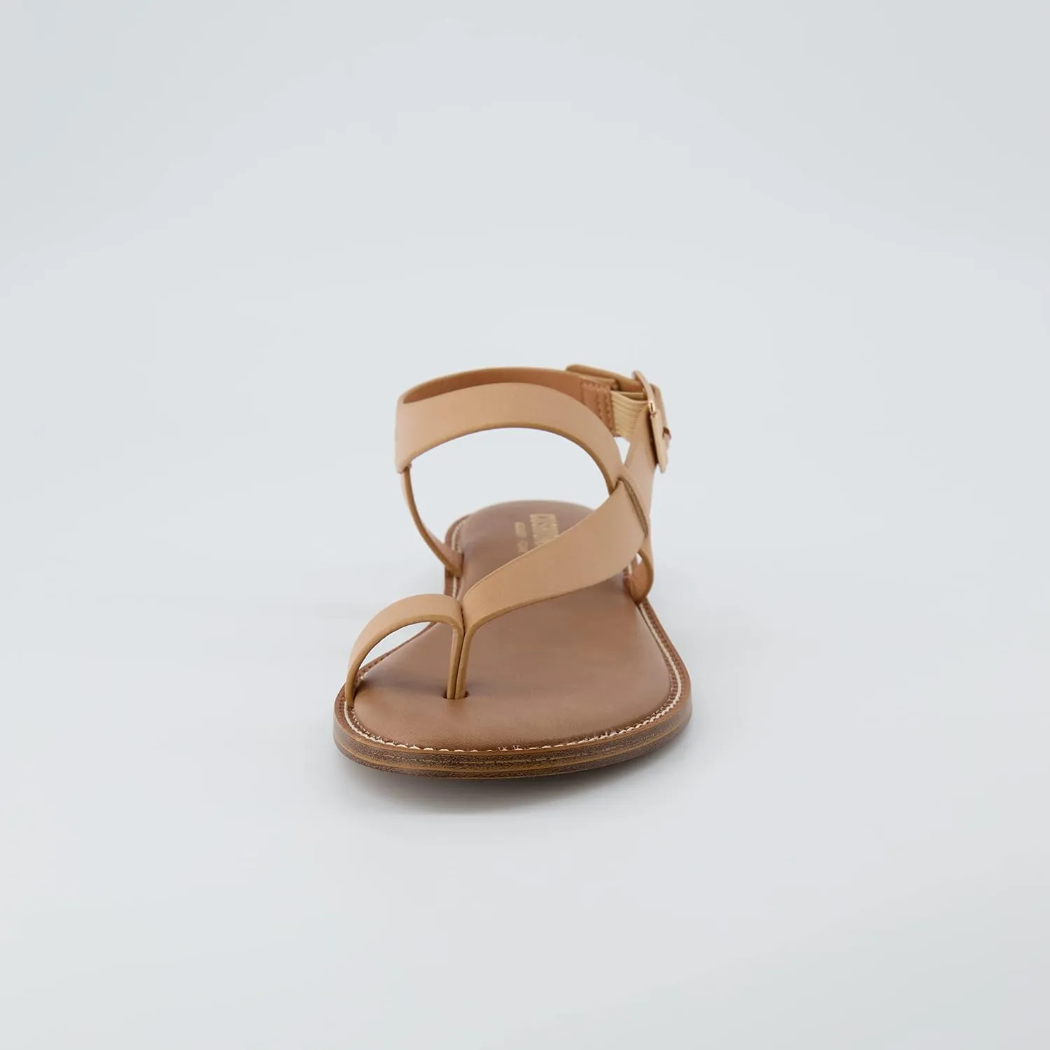 CUSHIONAIRE Women's Lennox toe loop sandal  Memory Foam, Wide Widths Available