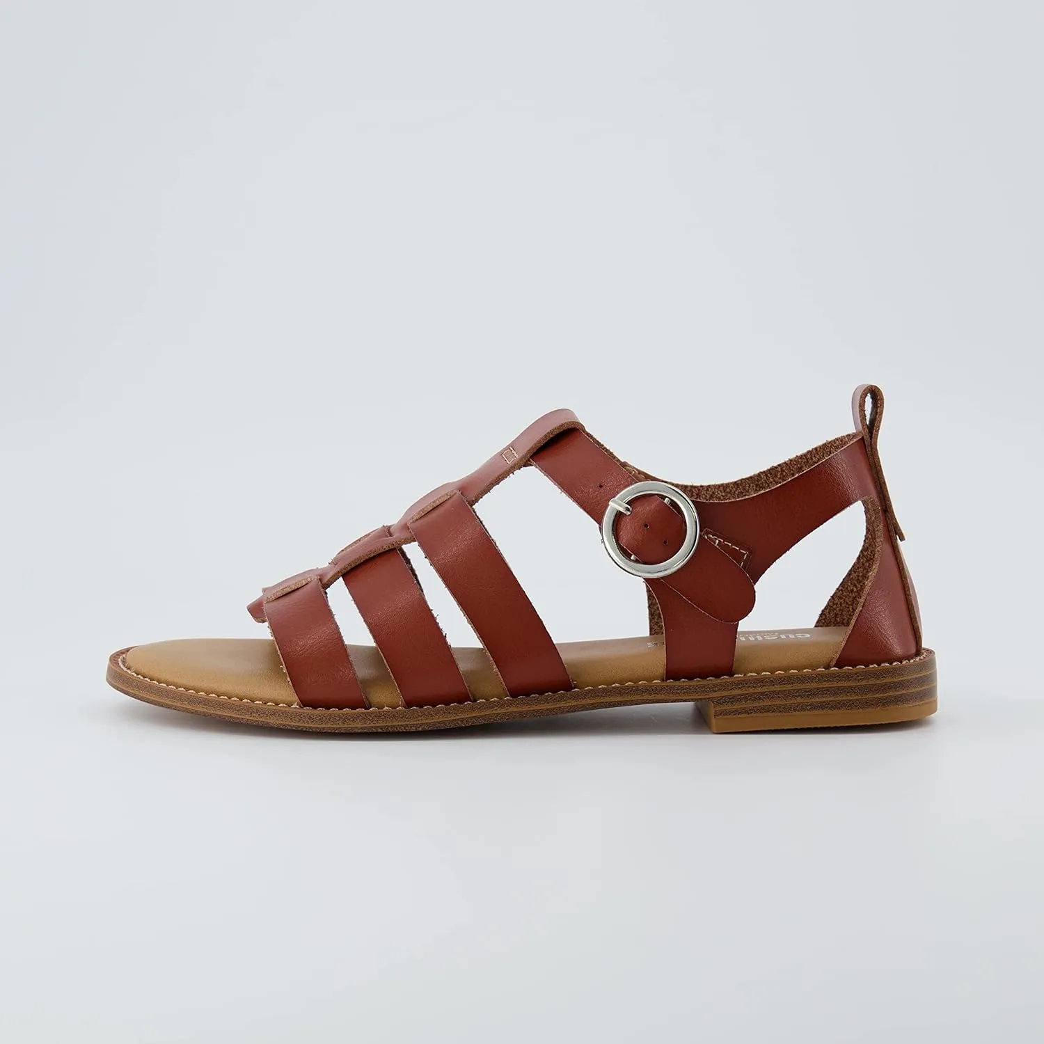 CUSHIONAIRE Women's Lotus fisherman sandal  Memory Foam, Wide Widths Available