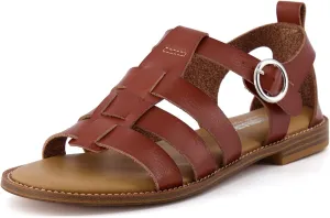 CUSHIONAIRE Women's Lotus fisherman sandal  Memory Foam, Wide Widths Available