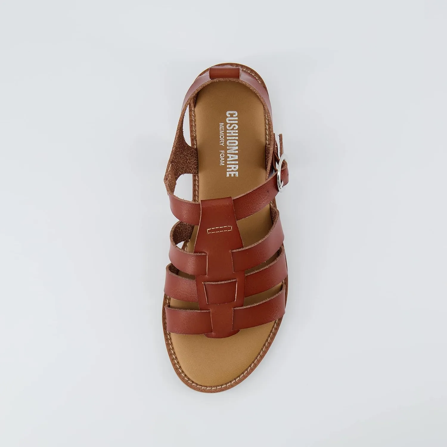 CUSHIONAIRE Women's Lotus fisherman sandal  Memory Foam, Wide Widths Available