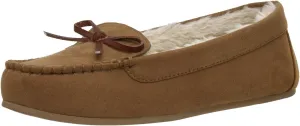 Cushionaire Women's Sabina Moccasin Slipper  Memory Foam , BROWN 10