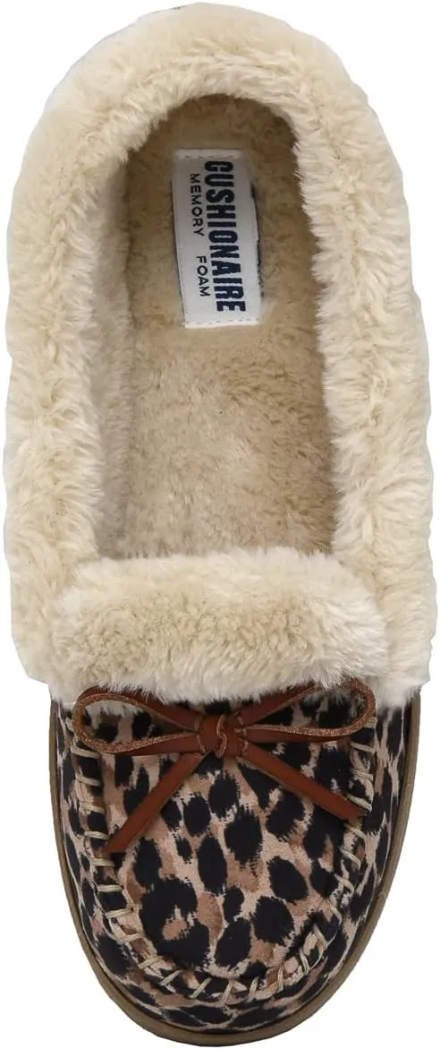 CUSHIONAIRE Women's Sierra Moccasin Slipper  Memory Foam