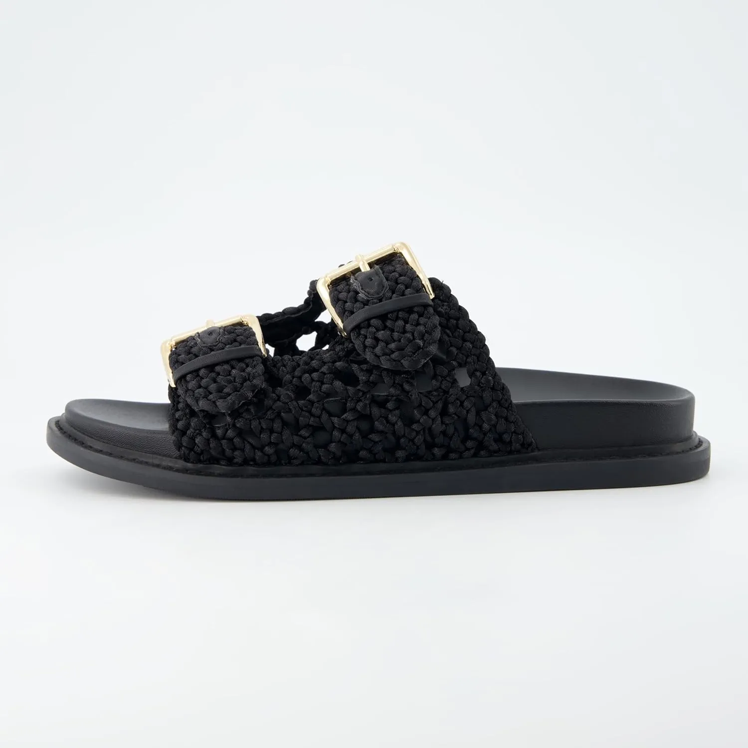 CUSHIONAIRE Women's Weaver Woven footbed sandal with  Comfort, Wide Widths Available