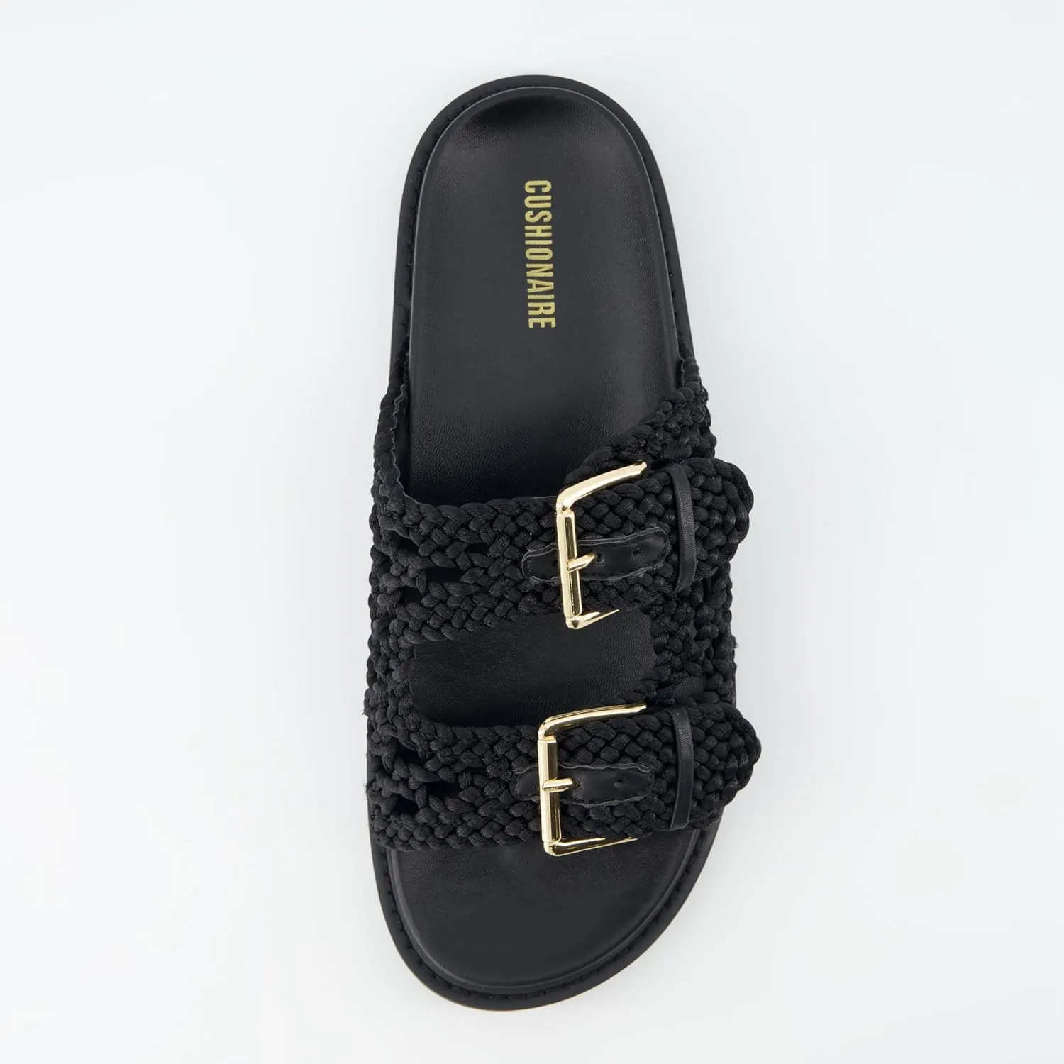 CUSHIONAIRE Women's Weaver Woven footbed sandal with  Comfort, Wide Widths Available