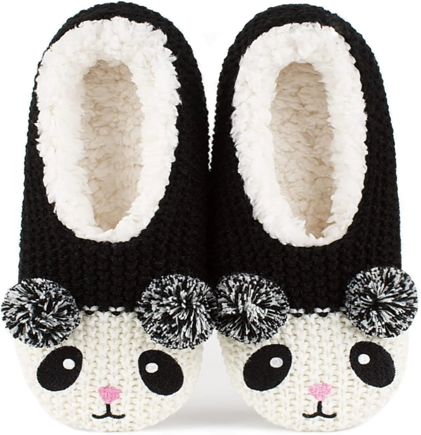 Cute Animal House Slippers, Warm Fuzzy Slipper Socks with Grippers Non Slip, Cozy Funny Gifts