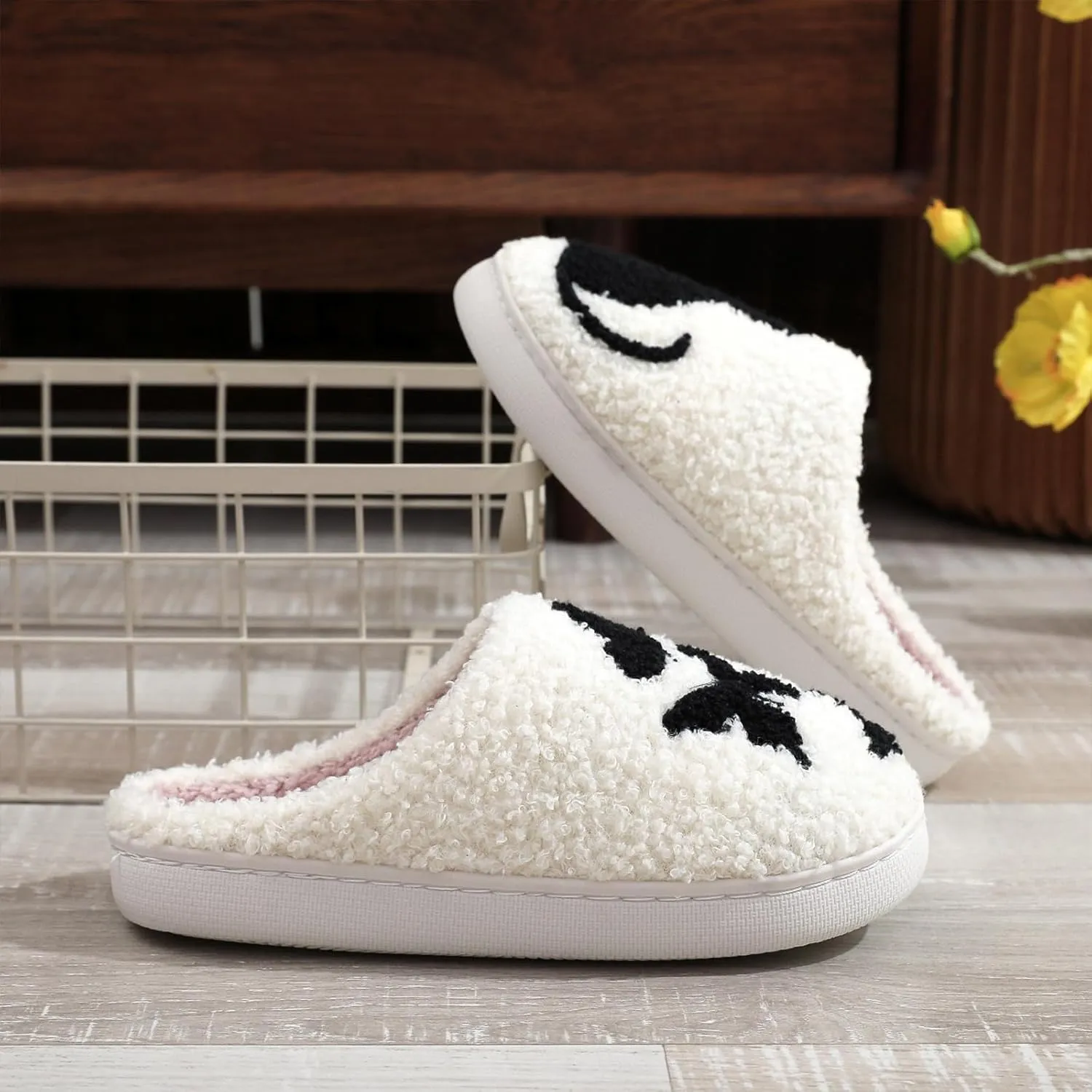 Cute Animal Slippers for Women Man Cartoon Animal Slippers for Woman Fuzzy Memory Foam Winter Warm Fluffy Shoes