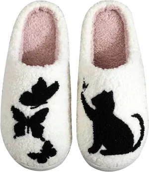 Cute Animal Slippers for Women Man Cartoon Animal Slippers for Woman Fuzzy Memory Foam Winter Warm Fluffy Shoes