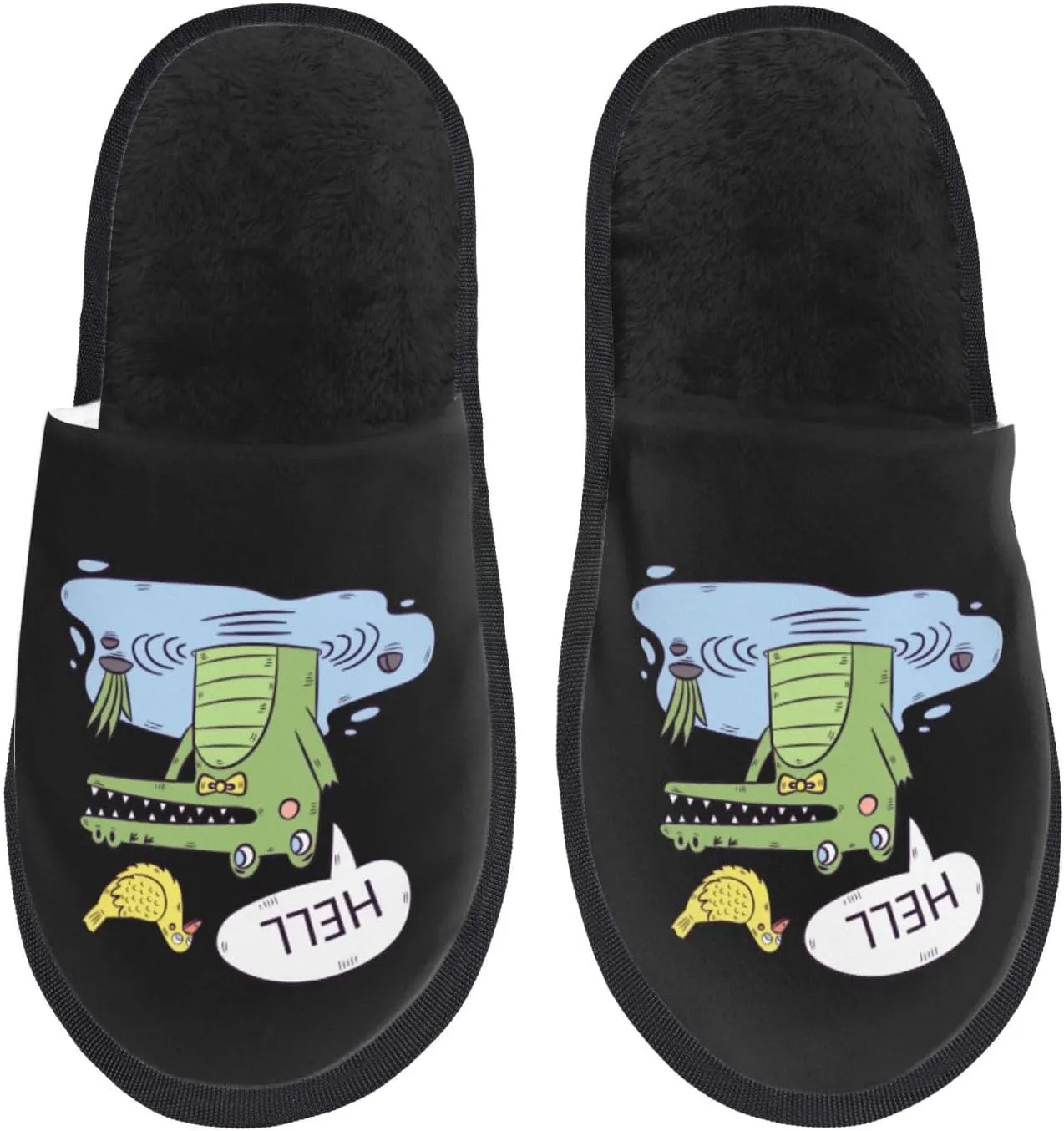 Cute Crocodile And Duck Slippers For Women Men Cozy Indoor And Outdoor Slip On Slippers Fuzzy House Shoes