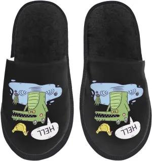 Cute Crocodile And Duck Slippers For Women Men Cozy Indoor And Outdoor Slip On Slippers Fuzzy House Shoes