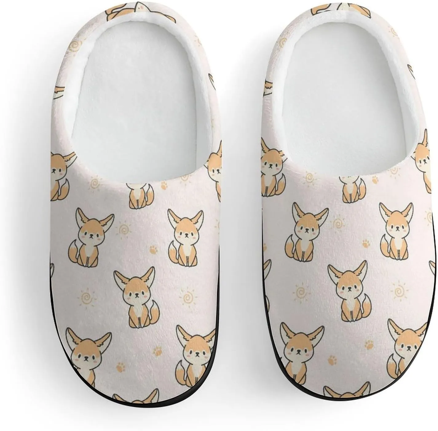 Cute Fennec Fox Cute Slippers For Girls Boys Anti Slip House Slipper Warm Shoes For Indoor Outdoor