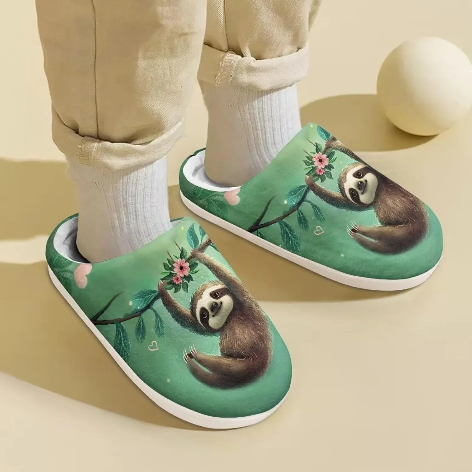 Cute Home Slippers for Girls, Printed Kids House Slippers for Boys, Non Slip Scuff Slippers for Indoor Outdoor