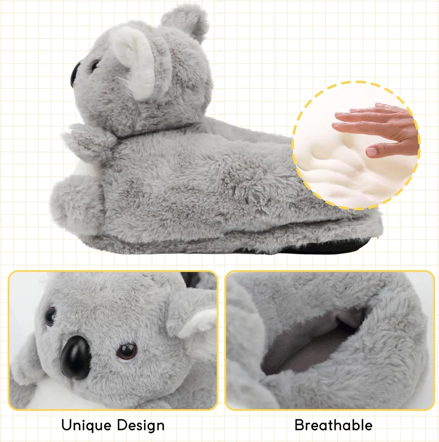 Cute Women Penguin Animal Slippers Fluffy Warm Plush House Shoes Novelty Soft Slippers Cartoon Gifts for Birthday Christmas