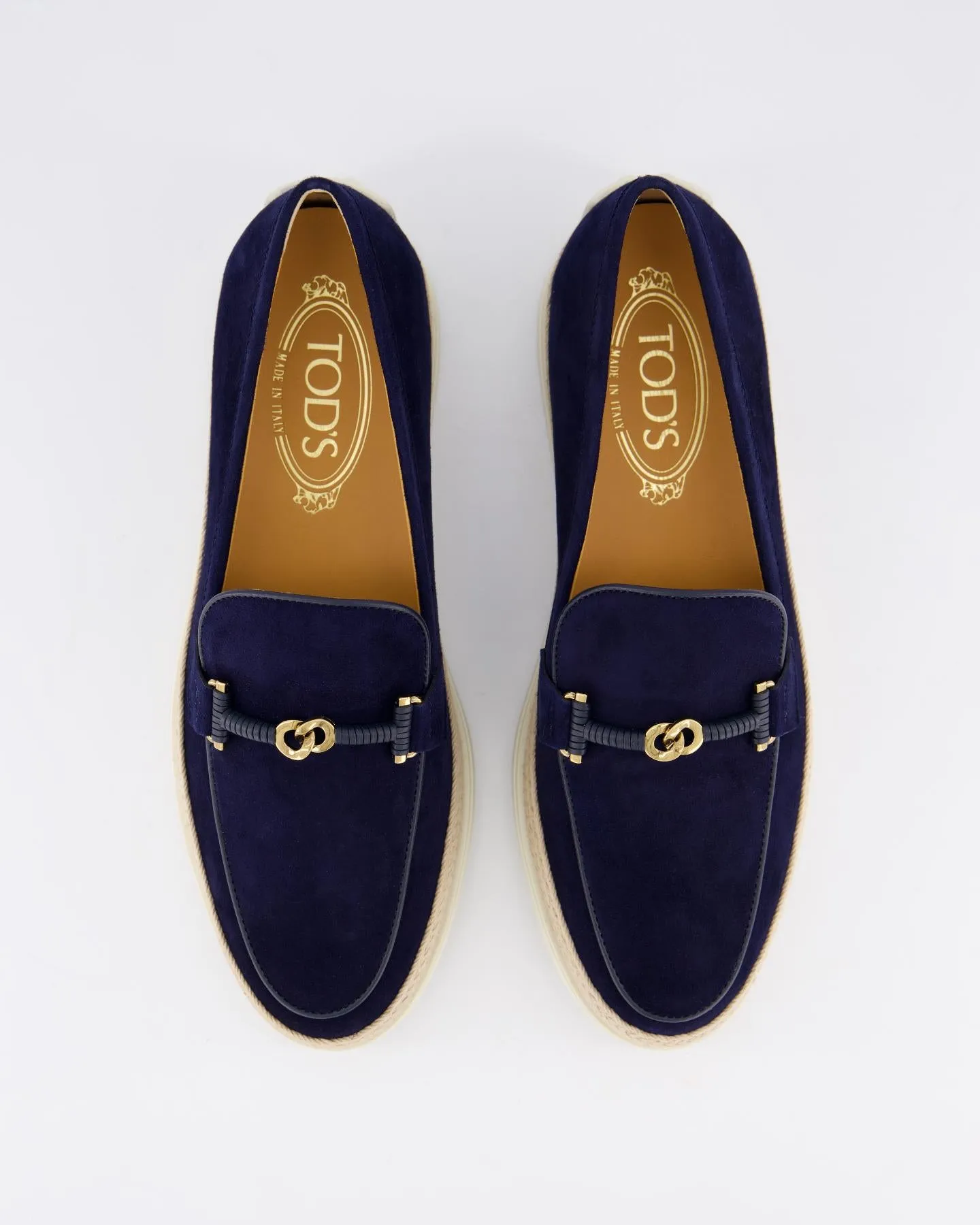 Dames Gomma Rafia Mocassin Blauw
