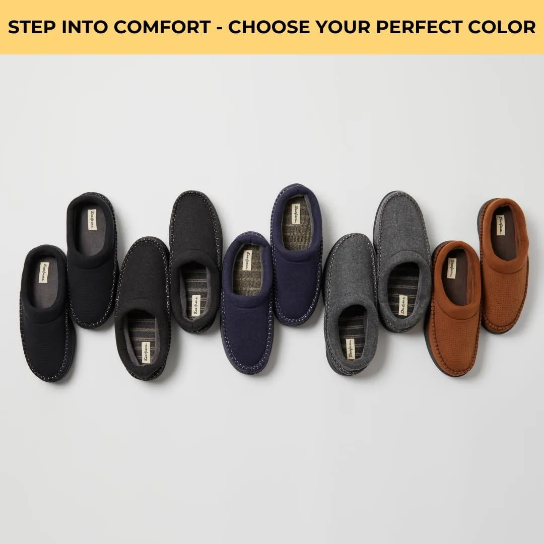 Dearfoams Men's Thompson Memory Foam Indoor/Outdoor Clog Slipper