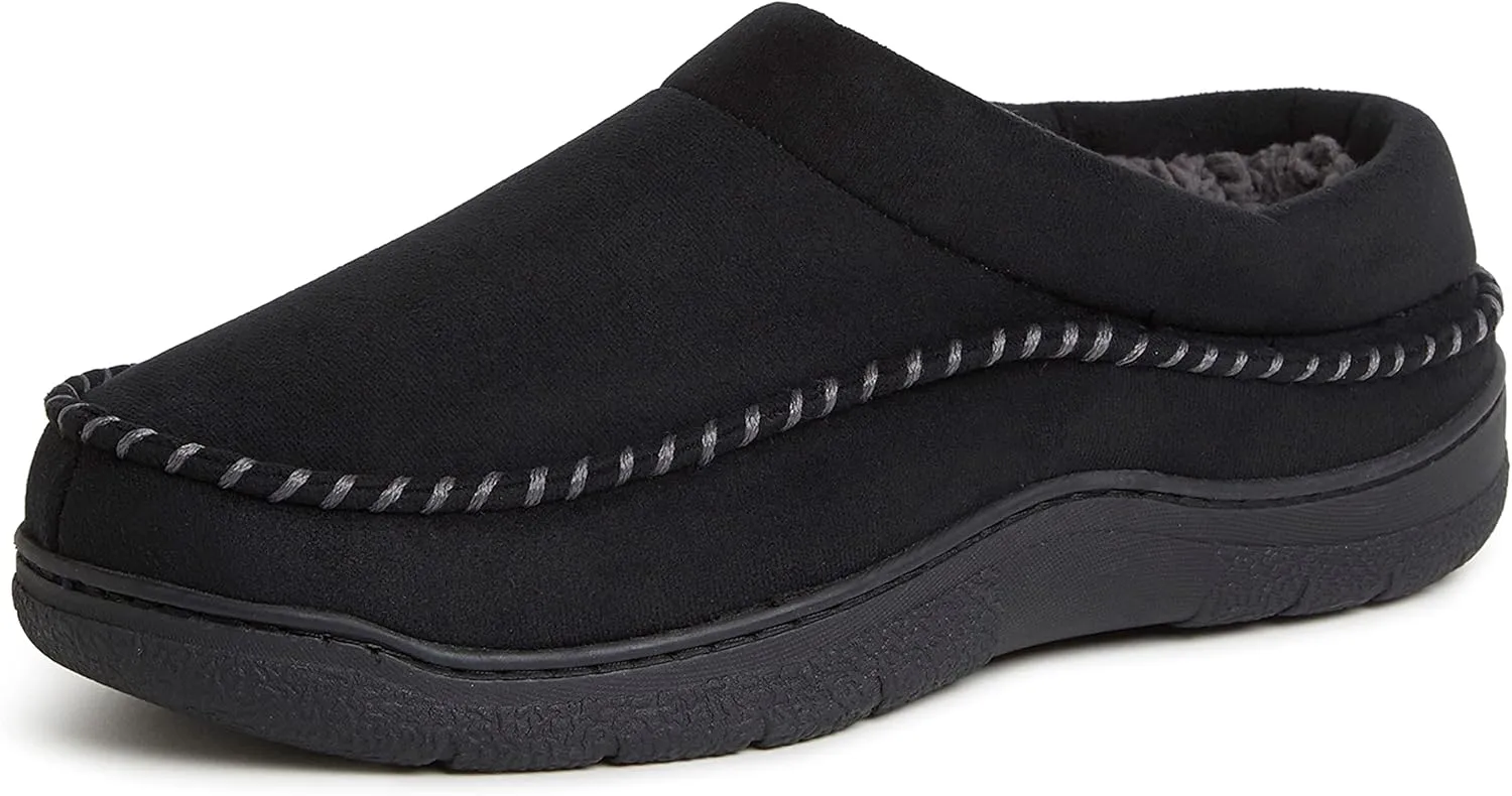 Dearfoams Men's Thompson Memory Foam Indoor/Outdoor Clog Slipper