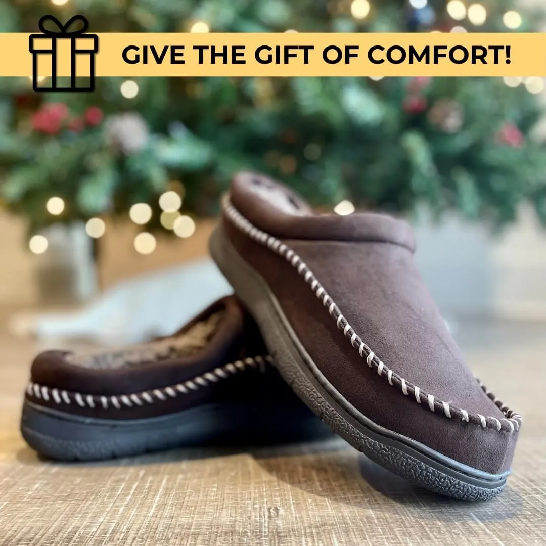Dearfoams Men's Thompson Memory Foam Indoor/Outdoor Clog Slipper