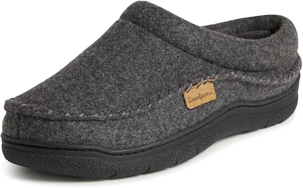 Dearfoams Men's Thompson Memory Foam Indoor/Outdoor Clog Slipper