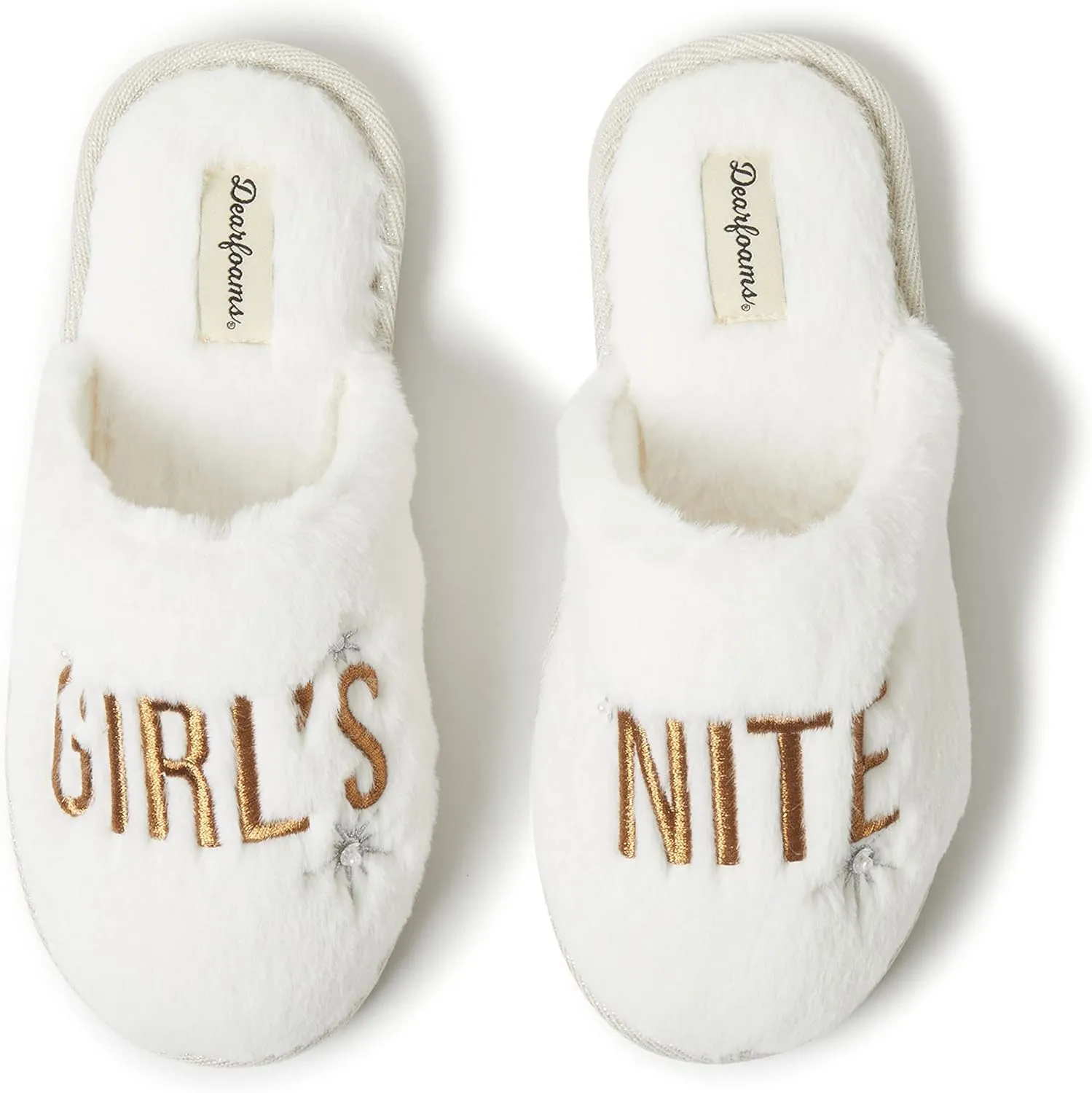 Dearfoams Women's Bridal Slide-On Slipper