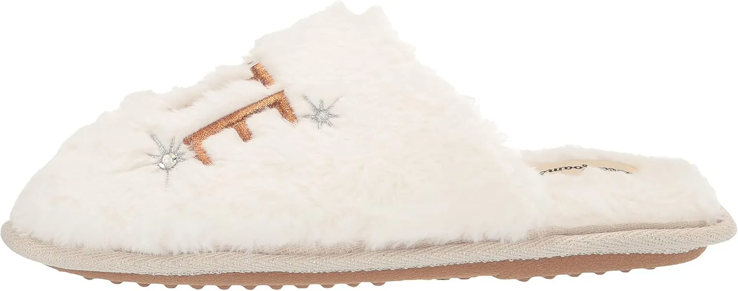 Dearfoams Women's Bridal Slide-On Slipper