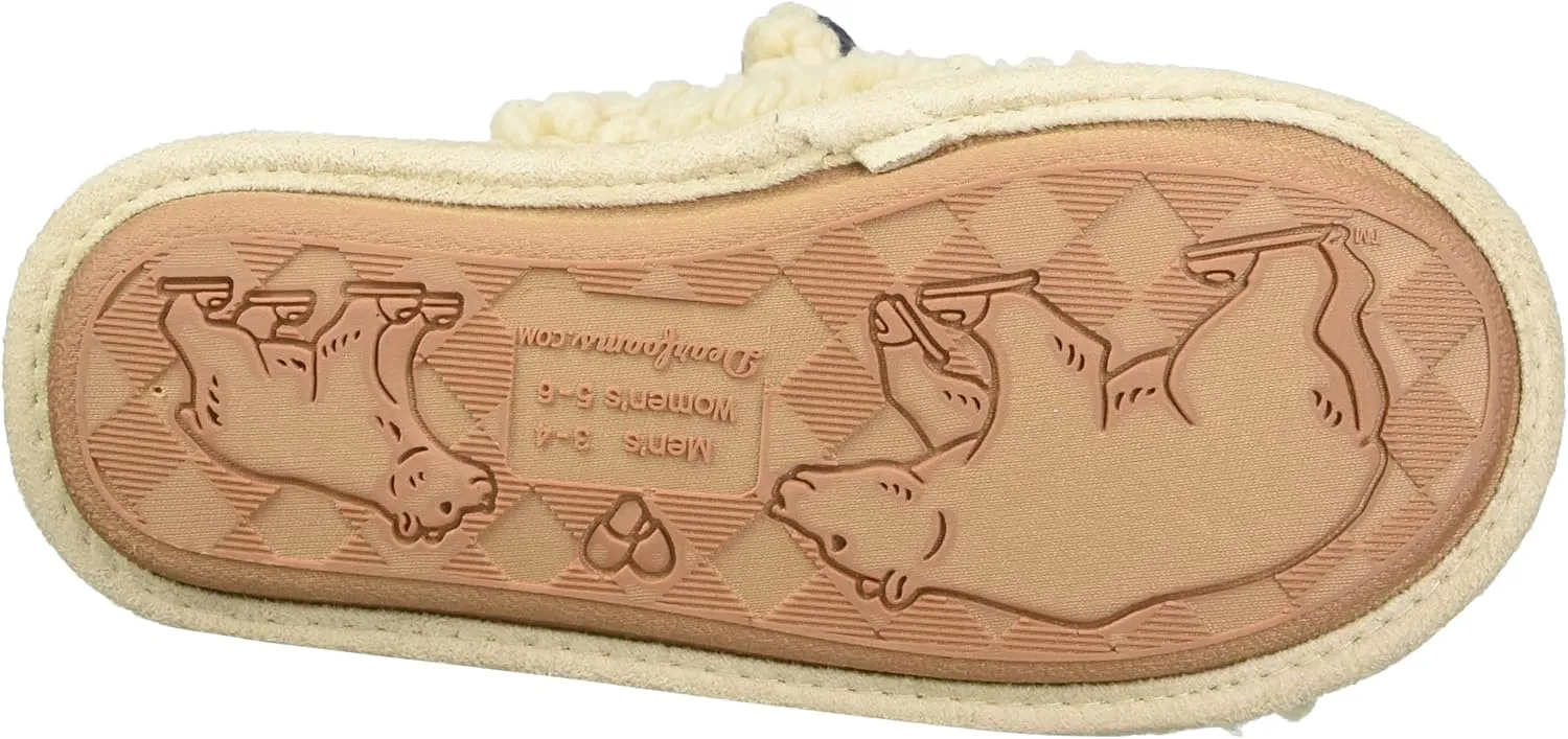 Dearfoams Women's Buffalo Check Lil Bear Scuff Slipper